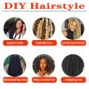 T350 Kinky Twist Hair 24 Inch Springy Afro Twist Hair Synthetic twisting hair for Black Women Ombre Kinky Curly Braiding Hair for Faux Locs Pre Fluffed Spring Twist Hair for Butterfly Locs view 4