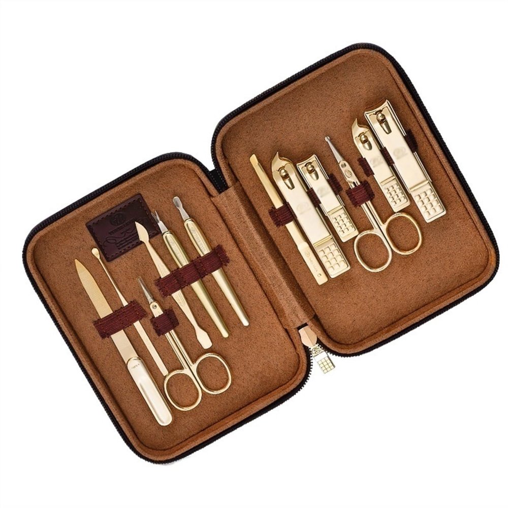 AMONG Manicure Kit Manicure Kit, Nail Clipper Set 12 Pieces, Professional Manicure Pedicure Grooming Kit, Manicure Tool with Travel Case Nail Clippers Kit