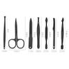 AMONG Manicure Kit Stainless Steel Nail Clippers with Built-in Nail File Sharp Nail Clippers for Men 12 Pieces Black Nail Clippers Kit view 3