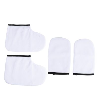 Housoutil 12pcs Paraffin Wax Gloves Booties for Hand and Therapy Moisturizing Treatment Covers for Smooth Skin Reusable and Washable for Home and Salon Use