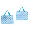 NOLITOY 2pcs Pvc Makeup Bag Multifunctional Travel Toiletry Pouch for Women and Girls Easy to Clean Stippled Design Sky- for Cosmetics and Travel Essentials view 1