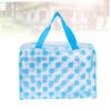 NOLITOY 2pcs Pvc Makeup Bag Multifunctional Travel Toiletry Pouch for Women and Girls Easy to Clean Stippled Design Sky- for Cosmetics and Travel Essentials view 3
