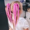 ihreesy 24 Inch Jumbo Braiding Hair Extension,Crochet Colored Hair Extensions Synthetic High Temperature Synthetic High Temperature Extension,Light Blue view 2