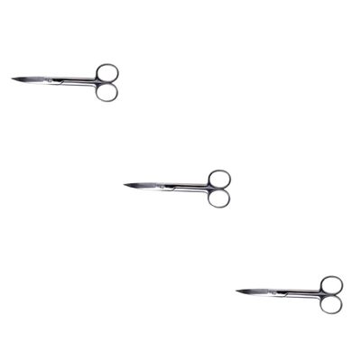 NOLITOY 3pcs Stainless Steel Eyebrow Scissors for Precision Trimming Small Makeup Tool for Eyelid Tape Portable and Durable Design Pvc Packaging
