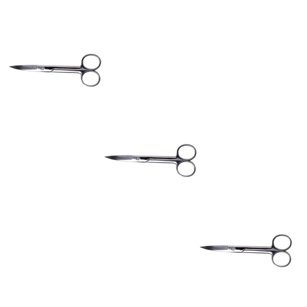 NOLITOY 3pcs Stainless Steel Eyebrow Scissors for Precision Trimming Small Makeup Tool for Eyelid Tape Portable and Durable Design Pvc Packaging