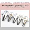 Allstarry Silver Chrome Nail Powder, 2pcs Metallic Mirror Effect Dust Glitter Glazed Manicure Decoration Reflective Pigment for Gel Polish Nail Art Decoration Resin Craft, Festivals - Silver view 2