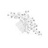 Housoutil Rhinestone Hair Comb for Brides Elegant Wedding Hair Accessory for Updos and Half-up Styles Handmade Decorative Comb Delicate for Wedding Engagement and Special Occasions view 1