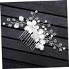 Housoutil Rhinestone Hair Comb for Brides Elegant Wedding Hair Accessory for Updos and Half-up Styles Handmade Decorative Comb Delicate for Wedding Engagement and Special Occasions view 3