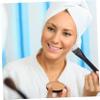 balacoo 3pcs Bright Black Wooden Handle Contouring Makeup Brush Shaped Foundation Tool for Precise Application Easy to Clean for Makeup view 2