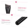 balacoo 3pcs Bright Black Wooden Handle Contouring Makeup Brush Shaped Foundation Tool for Precise Application Easy to Clean for Makeup view 4