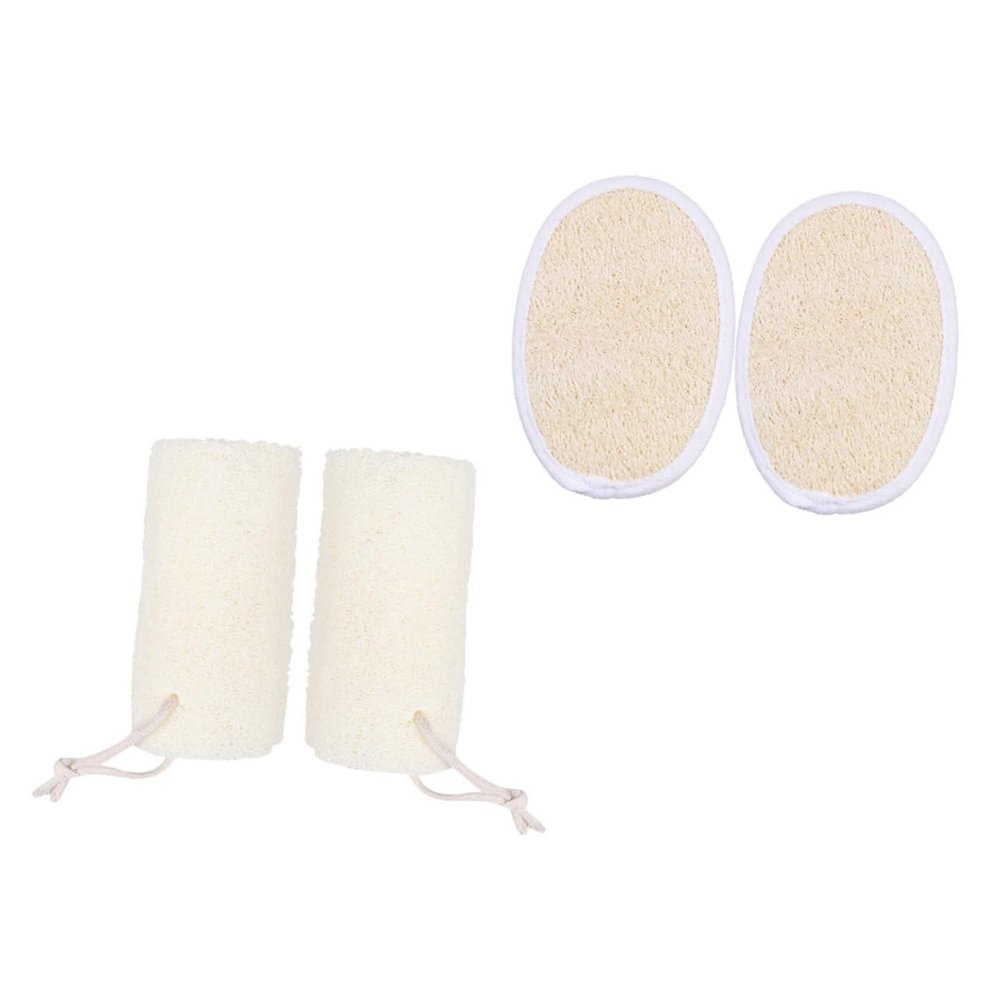 balacoo 12pcs Natural Loofah Exfoliating Shower Towels Gentle Bathing Tool for Daily Use for Back Rub and Skin Care Bathroom