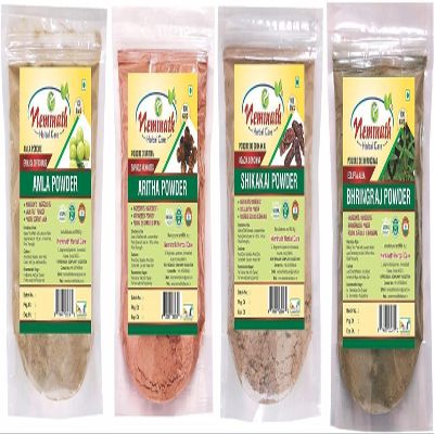 1 Complete Hair Care Combo Pack 4 (4X100 gms) 400 Grams (Amla,Aritha,Shikakai,Bhringraj Powder Combo Pack) (Only For External Use)