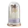 cdar Cosmetic Brush Cleaner Face Brush Cleaner Makeup Brush Cleaner 2-in-1 Silicone Bowl with Drying Holder Purple view 1