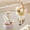 cdar Cosmetic Brush Cleaner Face Brush Cleaner Makeup Brush Cleaner 2-in-1 Silicone Bowl with Drying Holder Purple view 2