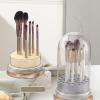 cdar Cosmetic Brush Cleaner Face Brush Cleaner Makeup Brush Cleaner 2-in-1 Silicone Bowl with Drying Holder Purple view 4