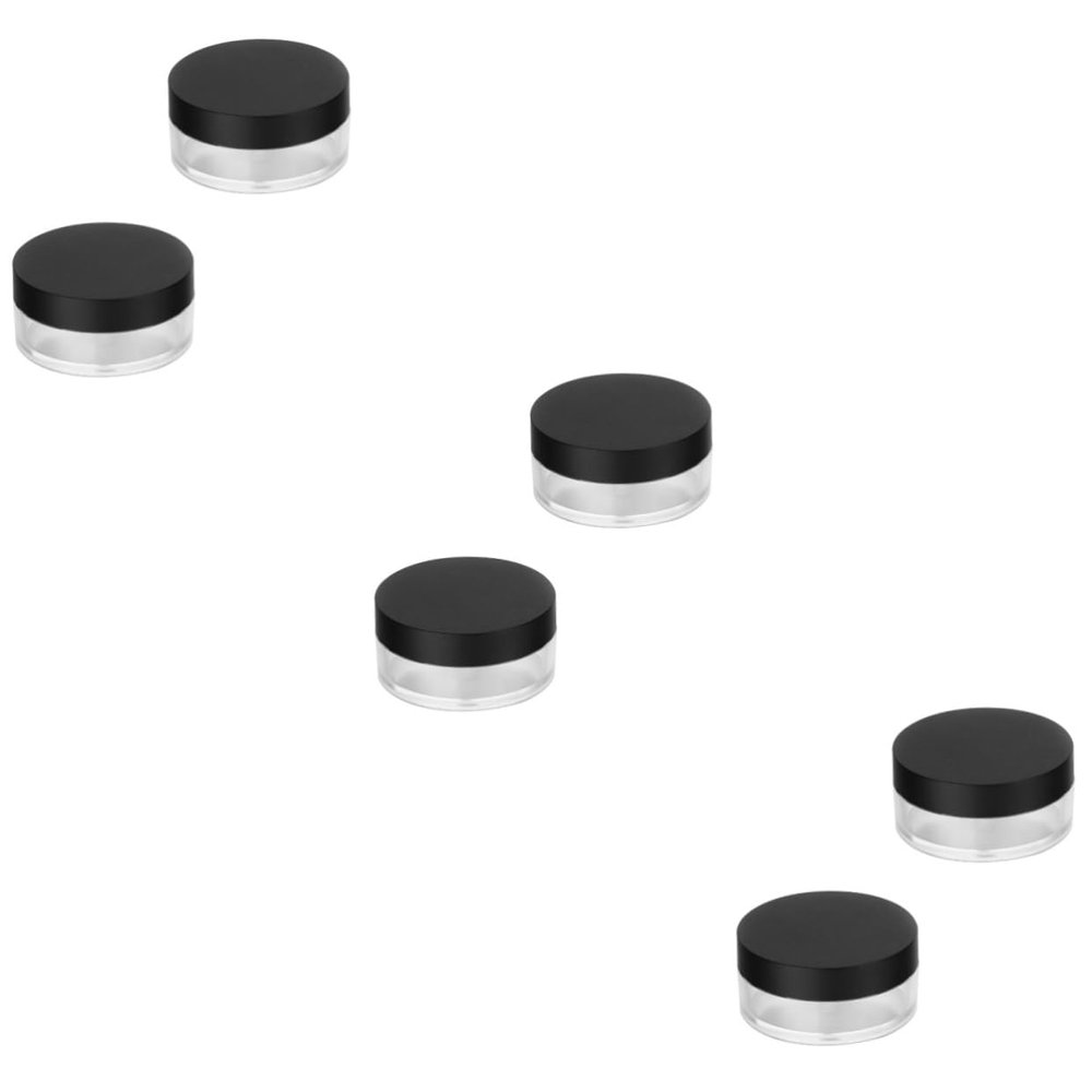 balacoo 6pcs Makeup Case Puff Loose Powder Containers Elastic Mesh for Leak Prevention Daily Use Compact Storage