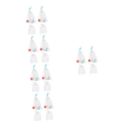 balacoo 20pcs Facial Exfoliating Mesh Soap Pouch Cleanser Bag Mesh Exfoliating Net for Shower
