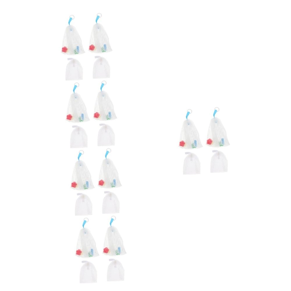 balacoo 20pcs Facial Exfoliating Mesh Soap Pouch Cleanser Bag Mesh Exfoliating Net for Shower