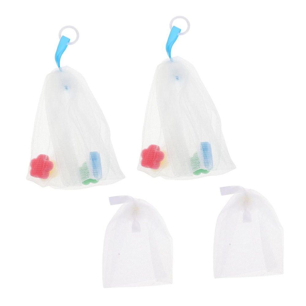 balacoo 12pcs Exfoliating Soap Bag for Shower Facial Cleansing Net Mesh Portable Foaming Soap Pouch