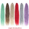 32 Inch Soft Long Water Wave Crochet Hair Synthetic Goddess Braiding Hair Natural Wavy Ombre Hair Extensions view 2