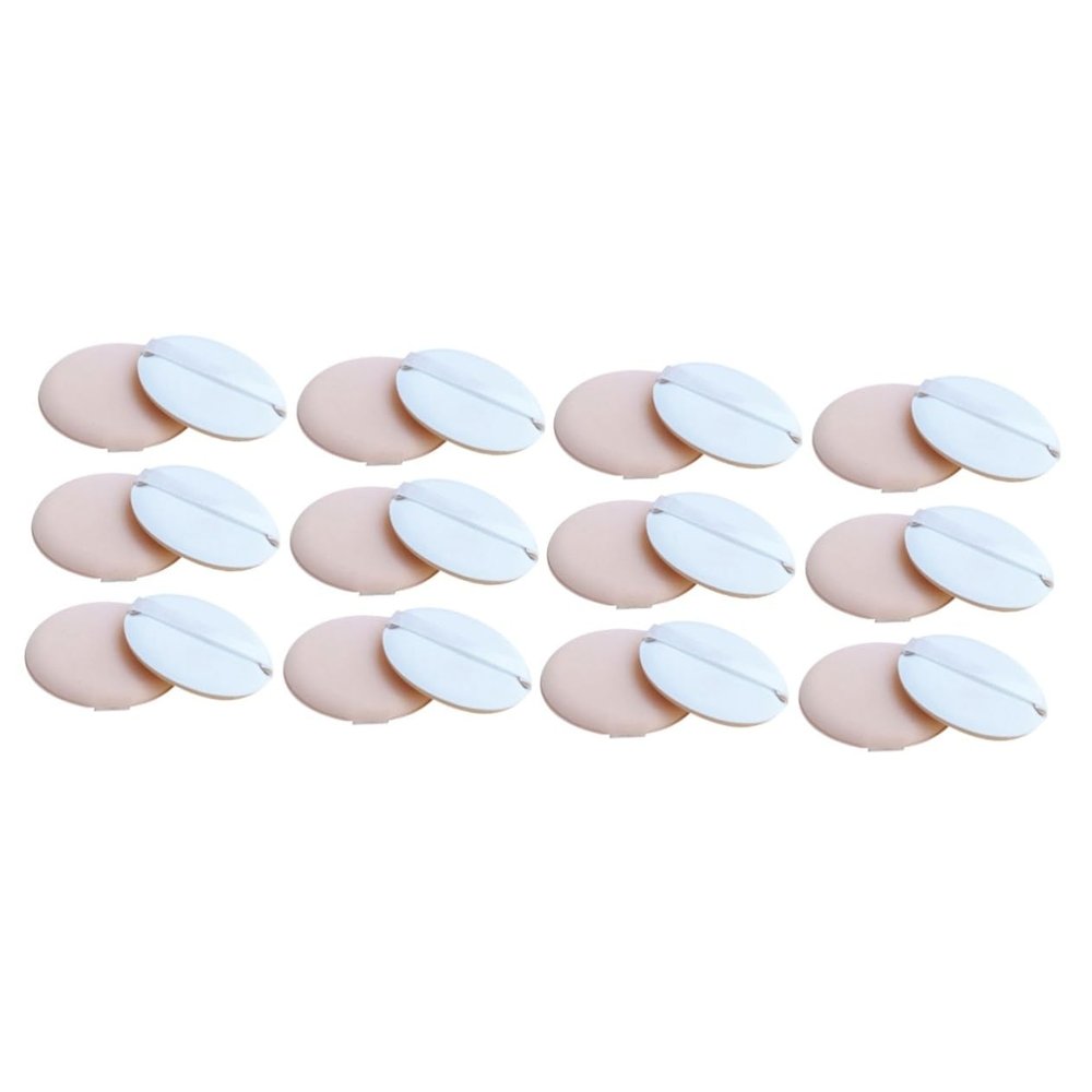 balacoo 24pcs Round Makeup Sponge Applicator Makeup Puff Rayon Ribbon for Easy Handling for Home Travel Use Skin