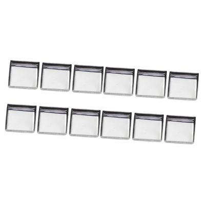 balacoo 120pcs Empty Square Pans for Eyeshadow Blusher and Pressed Powder Makeup Stainless Steel Makeup Containers for Cosmetics Storage