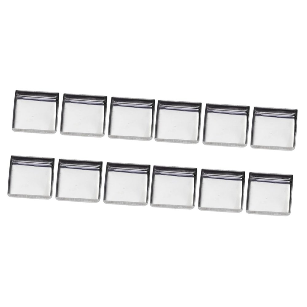 balacoo 120pcs Empty Square Pans for Eyeshadow Blusher and Pressed Powder Makeup Stainless Steel Makeup Containers for Cosmetics Storage