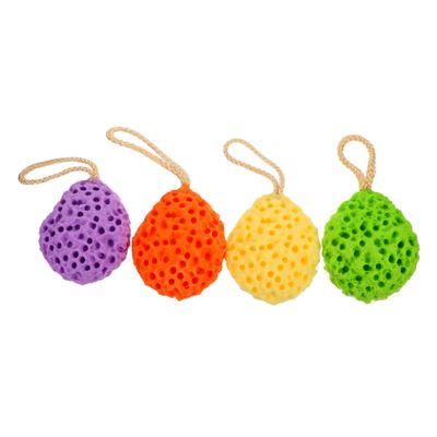 Balacoo 2sets Exfoliating Bath Sponge Brush Shower Sponge for Adults Boys and Girls Natural Honeycomb Design Scrubber Cleaning Supplies 4pcs*2