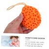 Balacoo 2sets Exfoliating Bath Sponge Brush Shower Sponge for Adults Boys and Girls Natural Honeycomb Design Scrubber Cleaning Supplies 4pcs*2 view 2