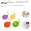 Balacoo 2sets Exfoliating Bath Sponge Brush Shower Sponge for Adults Boys and Girls Natural Honeycomb Design Scrubber Cleaning Supplies 4pcs*2 view 3