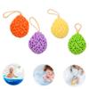 Balacoo 2sets Exfoliating Bath Sponge Brush Shower Sponge for Adults Boys and Girls Natural Honeycomb Design Scrubber Cleaning Supplies 4pcs*2 view 4