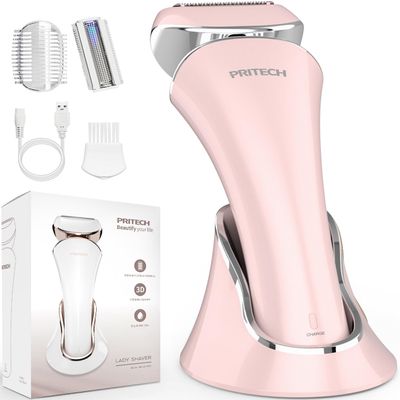 Electric Razor for Women Rechargeable Wet Dry Electric Shaver for Women, Waterproof Lady Shaver for Legs Arm Underarm Bikini Public Body Razor with One Extra Foil Blade