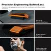 HYPE X1 Safety Razor - Aerospace Grade Aluminum - Magnetic Comfort (C) Shave Setting - Ergonomic V-Shaped, Reusable Gentle Shaving Razors For Men and Women - Orange view 2