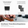 HYPE X1 Safety Razor - Aerospace Grade Aluminum - Magnetic Comfort (C) Shave Setting - Ergonomic V-Shaped, Reusable Gentle Shaving Razors For Men and Women - Orange view 4