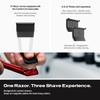 HYPE X1 Safety Razor - Aerospace Grade Aluminum - Magnetic Comfort (C) Shave Setting - Ergonomic V-Shaped, Reusable Gentle Shaving Razors For Men and Women - Red view 4