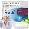 Drench No Water Hair Washing Cap - Waterless Shower Caps with Shampoo and Conditioner - Disposable Rinse Free Wash Aids - Ideal for Elderly and Disabled - Pack of 18 view 1