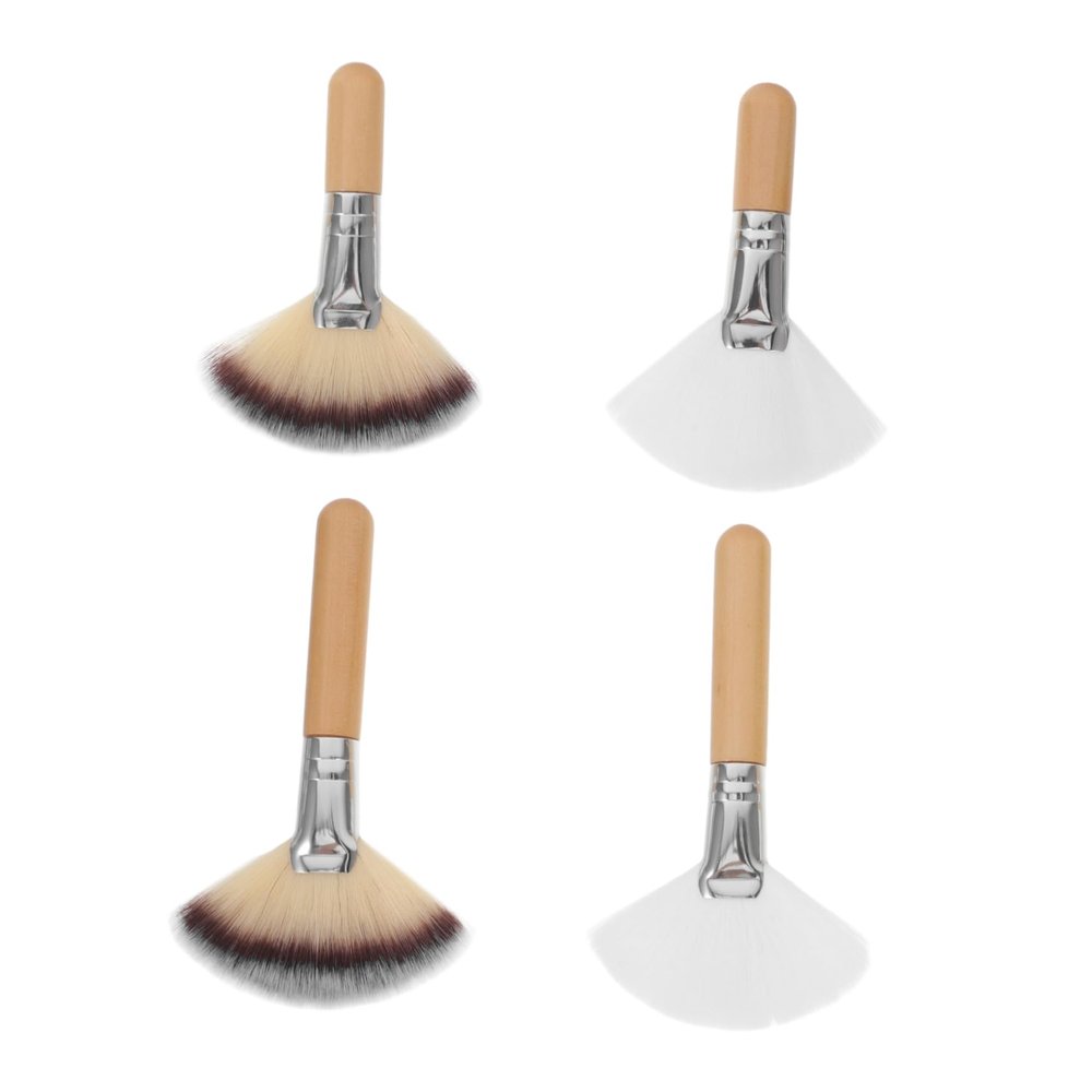 Didiseaon Set of 4 Makeup Brushes Large for Powder Setting Soft Durable No Shedding Perfect for Blending