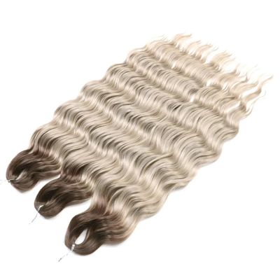 24 Inch Synthetic Hair Water Wave Braiding Hair Extensions Ombre Deep Wave Afro Curl Crochet Hair For Women