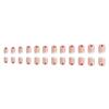 24 Pcs Red Heart Press on Nails Short Square Valentine's Day False Nails with French Tip Designs Nude Heart Fake Nails Style Valentines Glue on Nails for Women Romantic Love Artificial Coffin Nails view 4