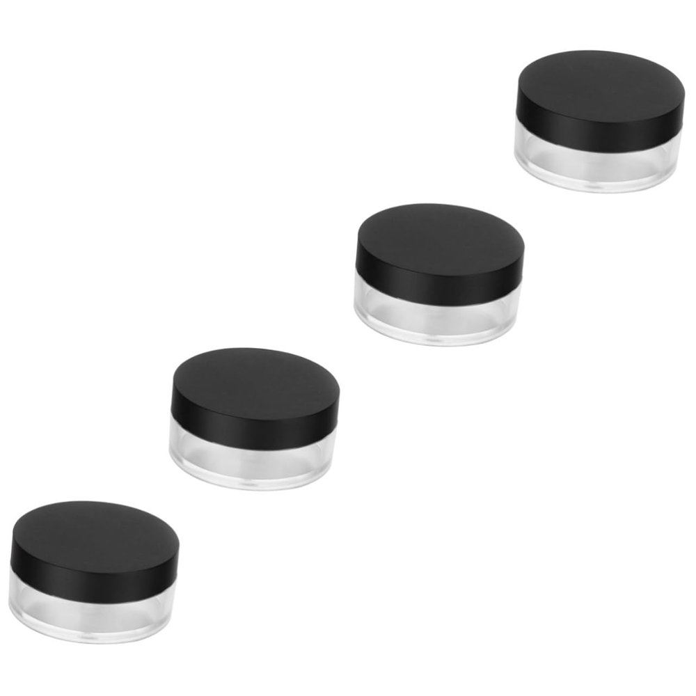 balacoo 4pcs Leak Powder Puff Case Elastic Mesh Leak Containers for Loose Powder Makeup Case Mirror