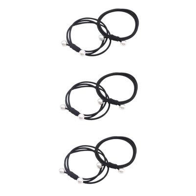 NOLITOY 30pcs Elastic Hair Ties for Girls and Women Stretch Hair Bands Black for Ponytails and Everyday Accessories