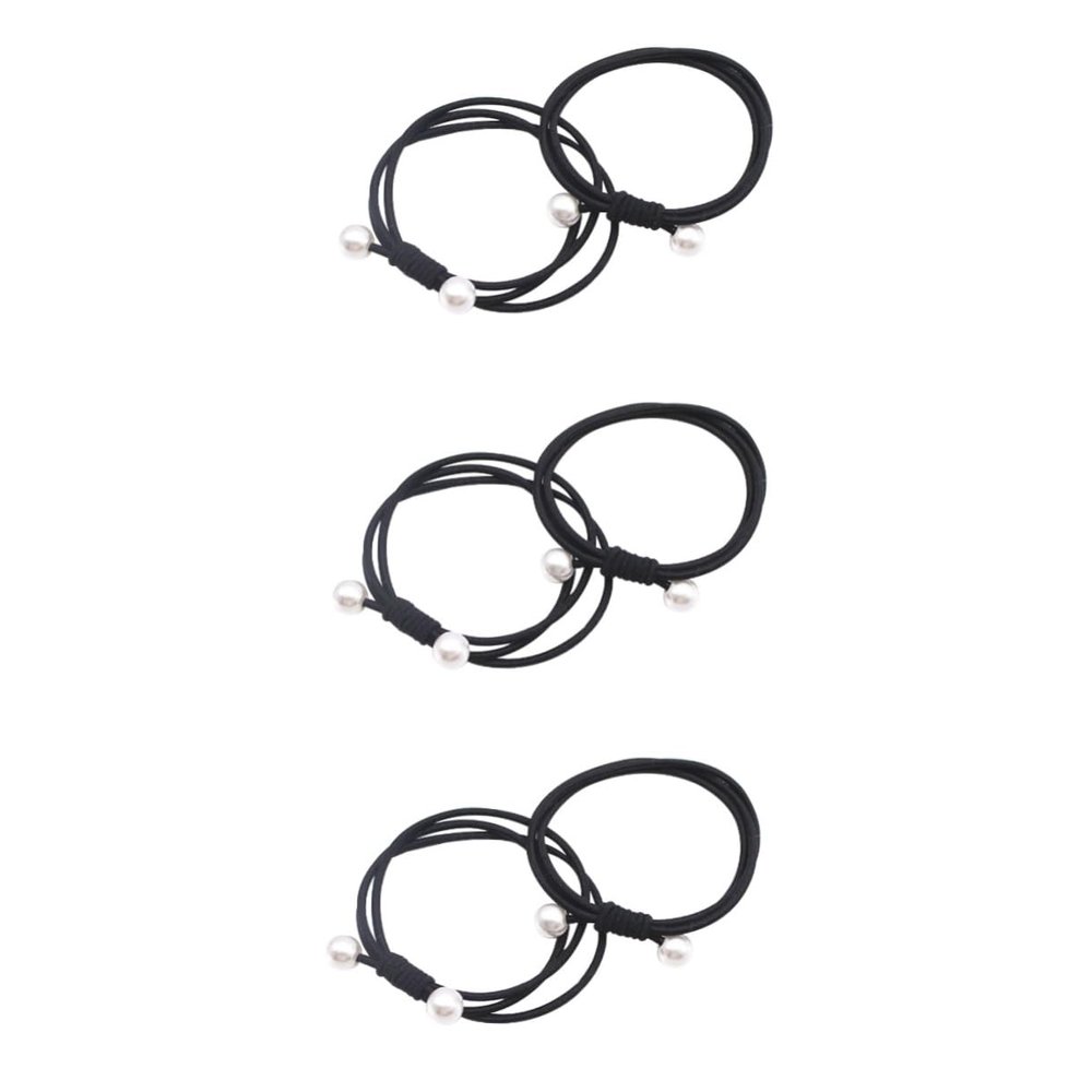 NOLITOY 30pcs Elastic Hair Ties for Girls and Women Stretch Hair Bands Black for Ponytails and Everyday Accessories