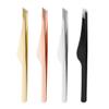 NOLITOY 4pcs Eyelash Extension Tweezers Stainless Steel Eyelash Clips Lash Tool Eyebrow Tweezers view 1