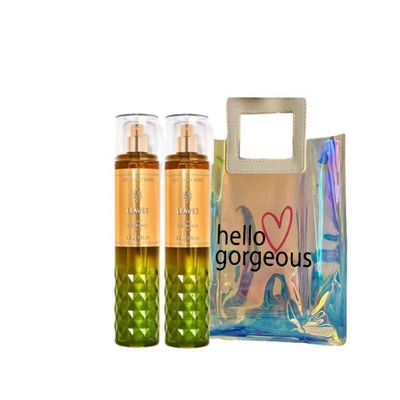White Barn - Bath and Body Works - Gift Set 2 Piece Bundle - with Gift Bag Hello Gorgeous (Leaves)