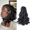 French Curl Braiding Hair 10 Inch Color 1 Curly Braiding Hair Pre Stretched 8 Packs French Curl Crochet Braids for Box Braids with Curly Ends for Black Women (10 Inch,1) view 1