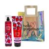 White Barn - Bath and Body Works - Gift Set 2 Piece Bundle - with Gift Bag Hello Gorgeous (Strawberry Pound Cake) view 1
