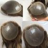 Kikzok Dreambeauty 10x8 Inch Toupee for Men,European Human Hair Lace Front Natural Hairline Men's Hairpieces 0.08mm Thin Skin PU V-looped Replacement System (#6 Ash Brown Color) view 4