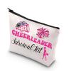 WCGXKO Cheerleader Zipper Makeup Bag Cheerleader Survival Kit Bag Cheerleading Teammate Gift (Cheerleader flower) view 1