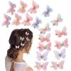 18Pcs Rhinestone Butterfly Hair Clips for Teens Women, Y2K Glitter Hair Jaw Clips, Cute Headwear Gifts for Wedding and Back to School view 1