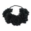 Handmade Floral Headband Big Rose Flower Hairhead Accessories Women Girls Bridemaids Wreath Party Hair Ornaments (Color : 7) view 1